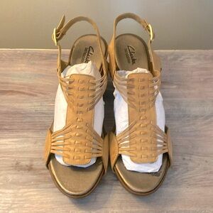 Comfortable woven leather boho chic wedge sandals